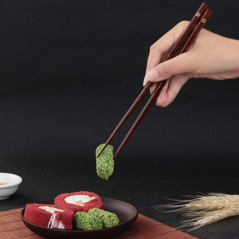 HuaLan Japanese Natural Wood Chopstick Set Reusable Classic Style Chopsticks Non-slip Design Chop Sticks 5 Pairs Gift Set - Image 4
